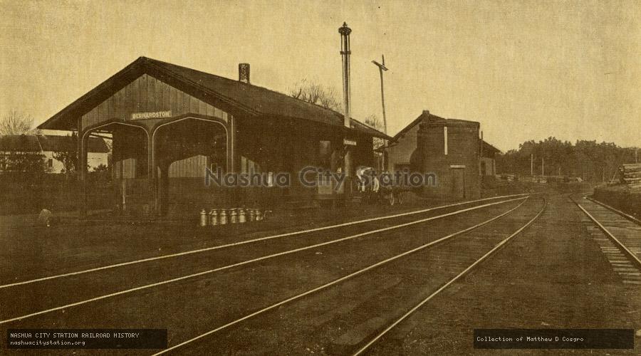 Postcard: Railroad Depot, Bernardston, Massachusetts